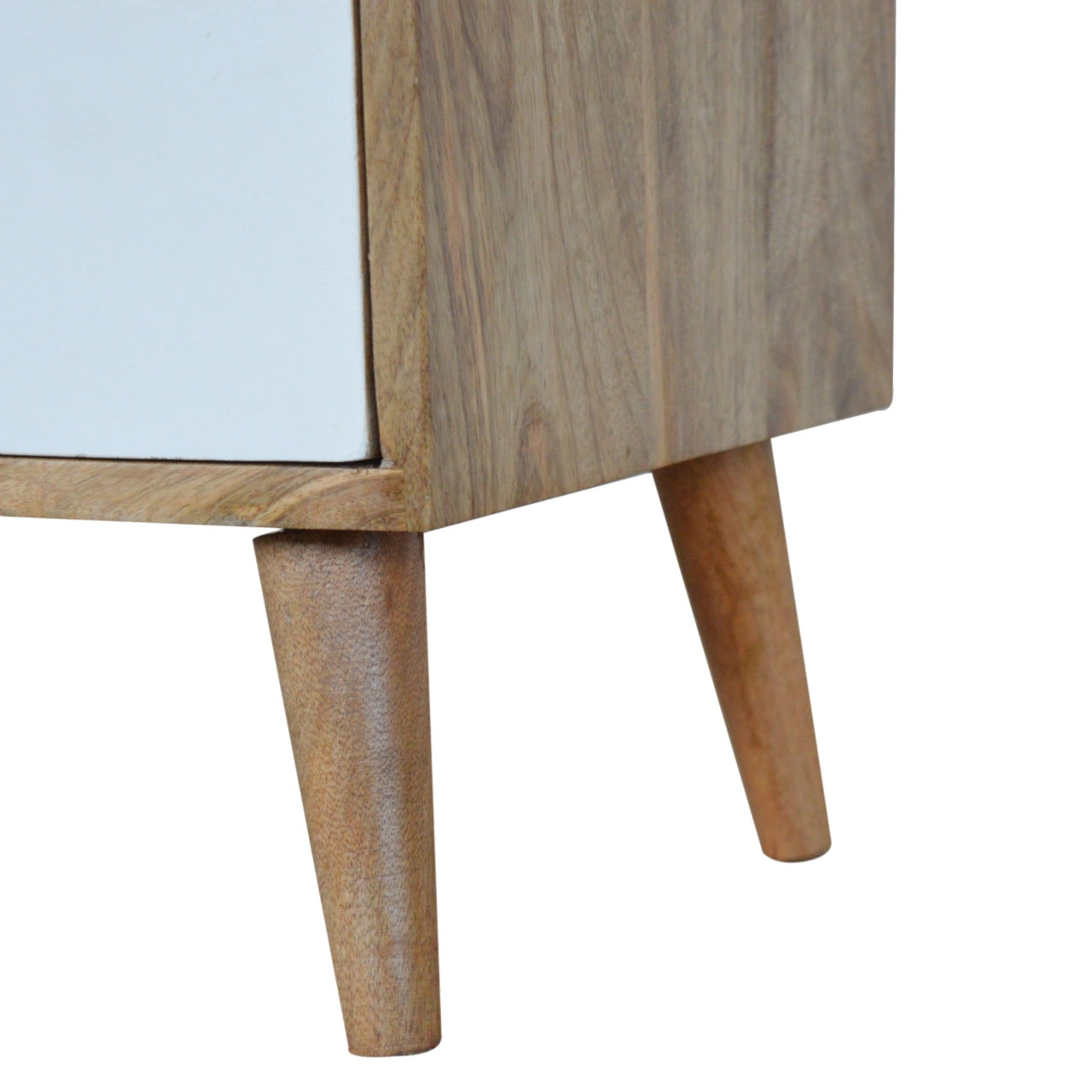 Open Slot White Painted Nightstand