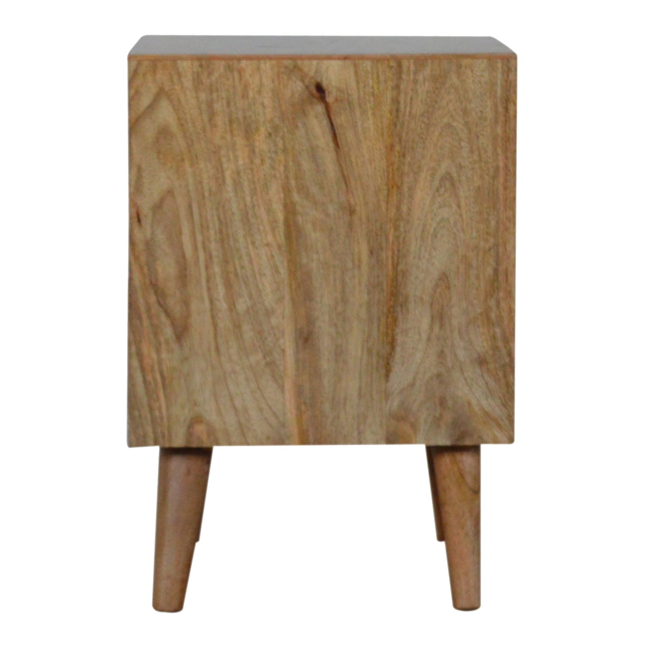 Open Slot White Painted Nightstand