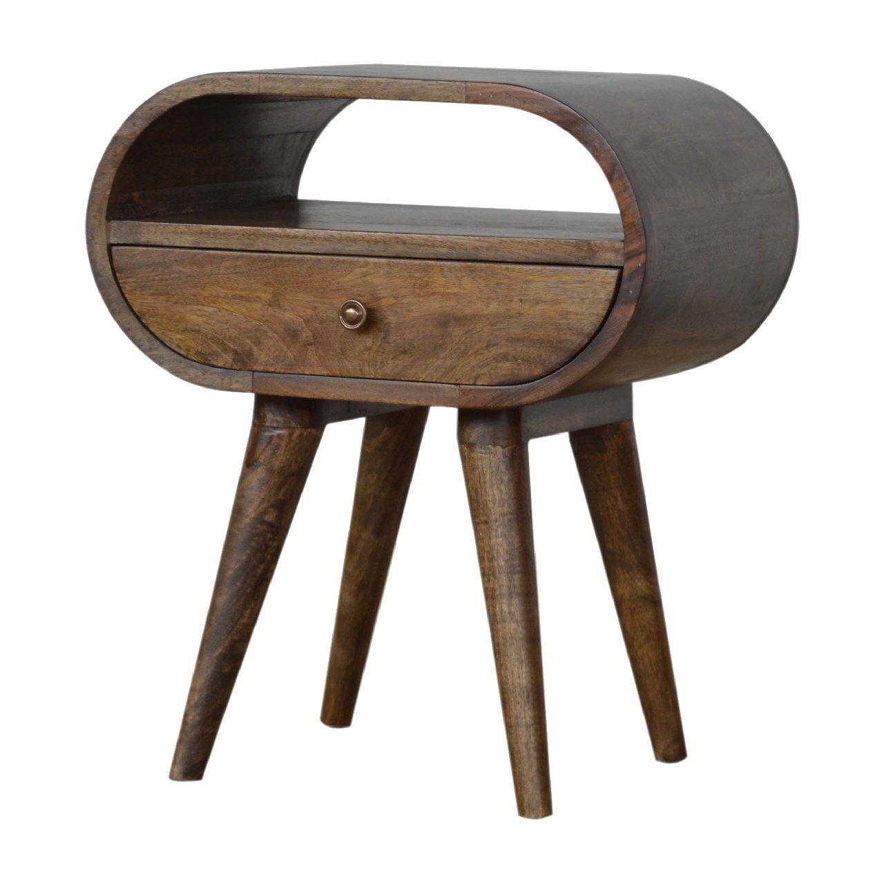 Grey Washed Circular nightstand