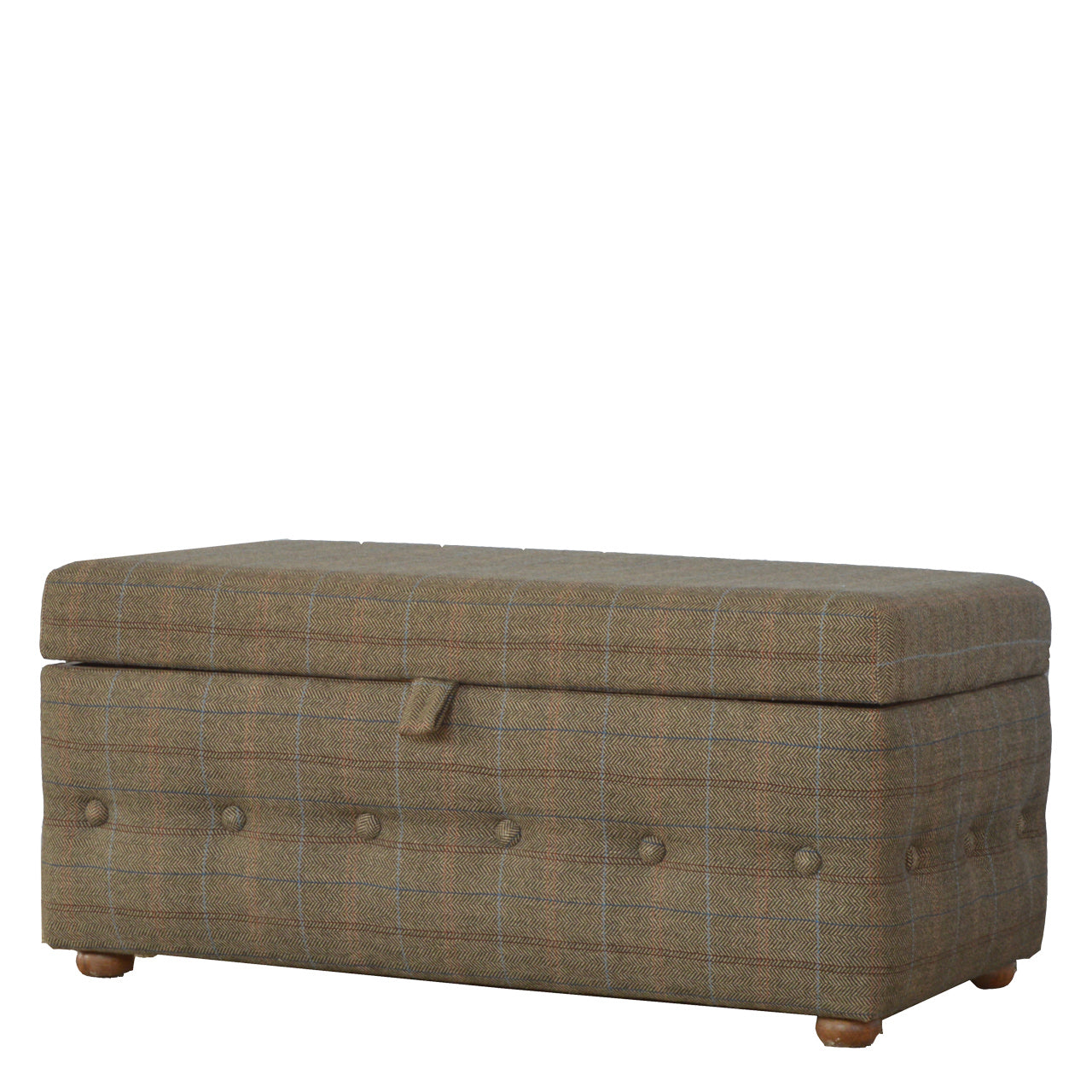 Multi Tweed Button Fooststool