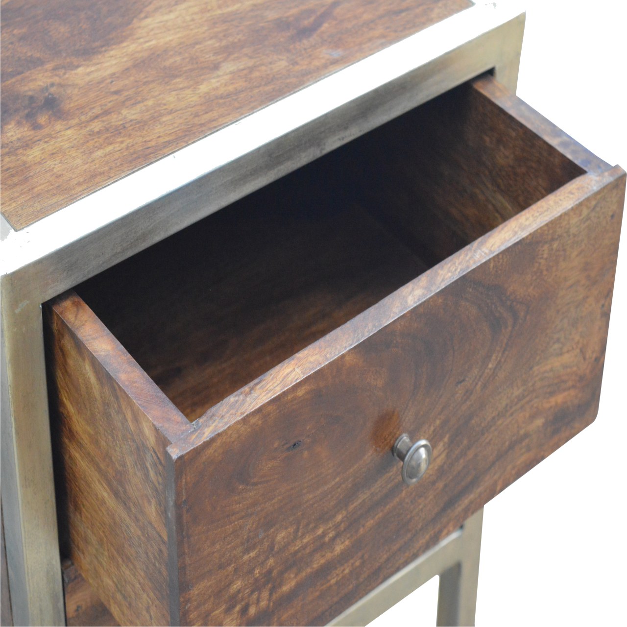 Gold Iron Frame Nightstand