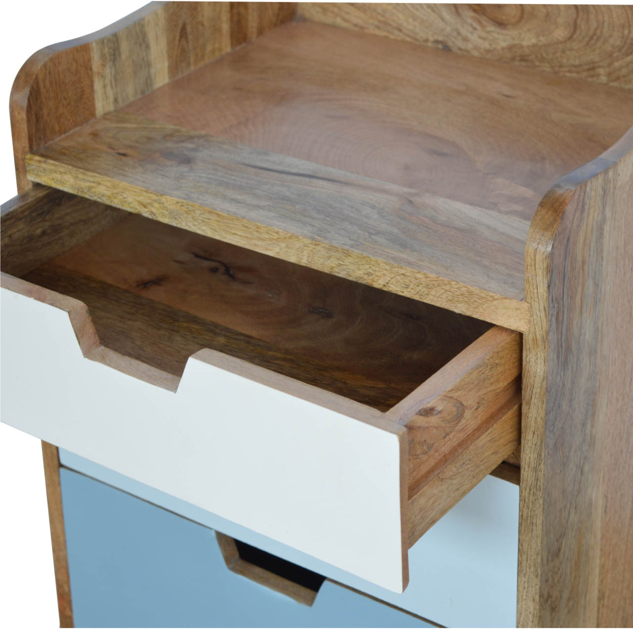 Blue and White Gradient Nightstand