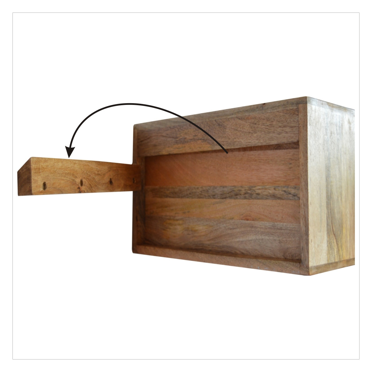 Oak-ish Wall Mounted Nightstand