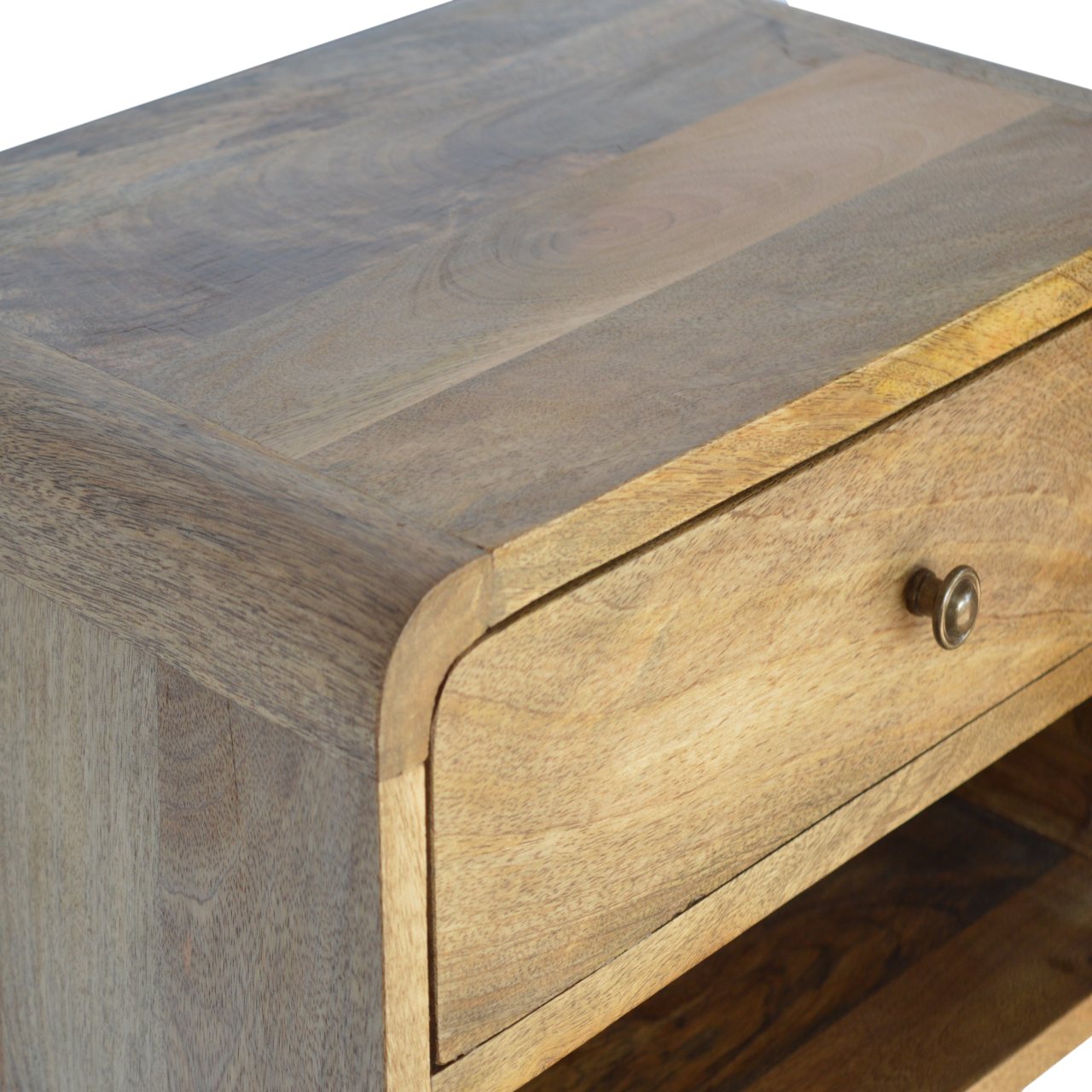 Floating Curve Open Slot nightstand