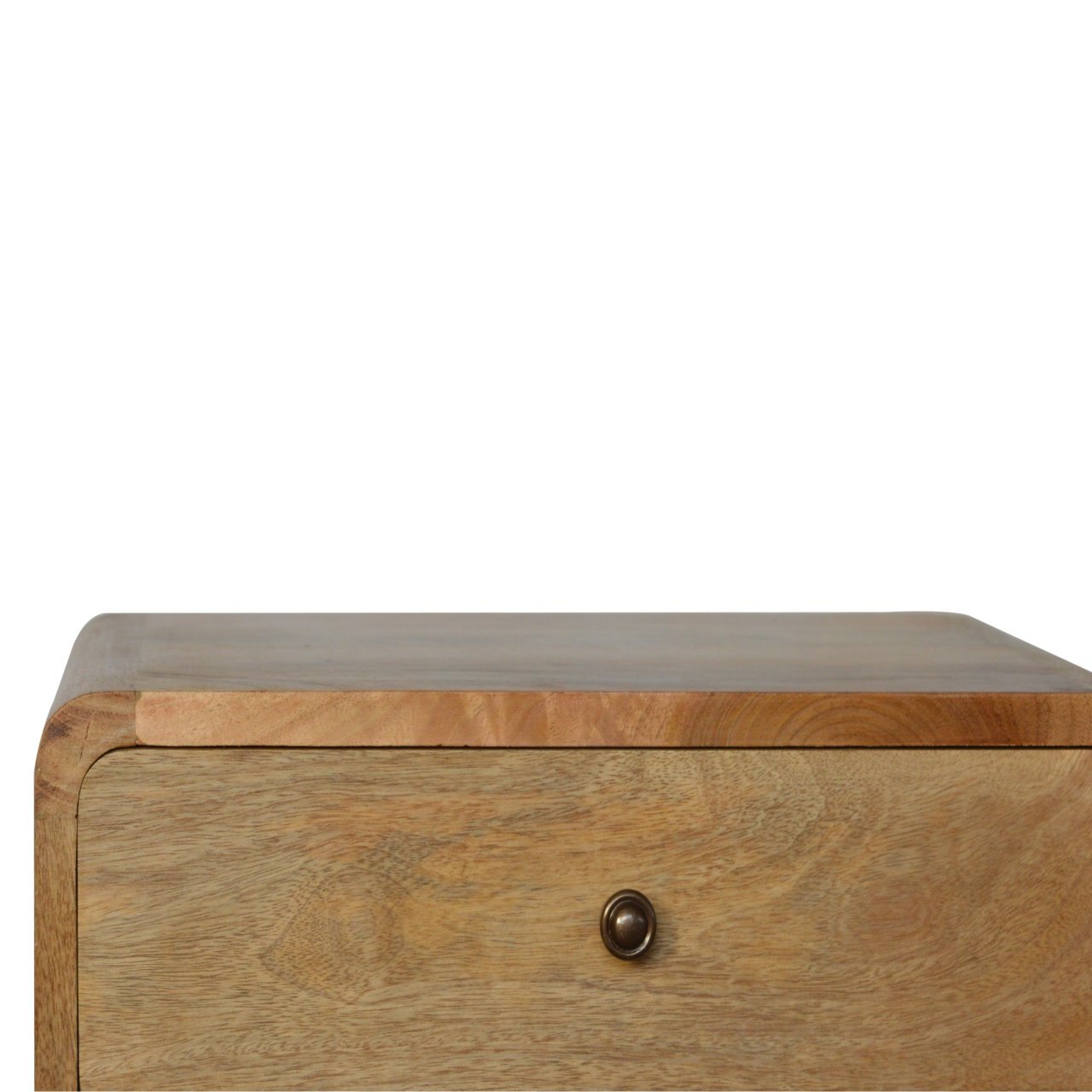 Curved Oak-ish nightstand