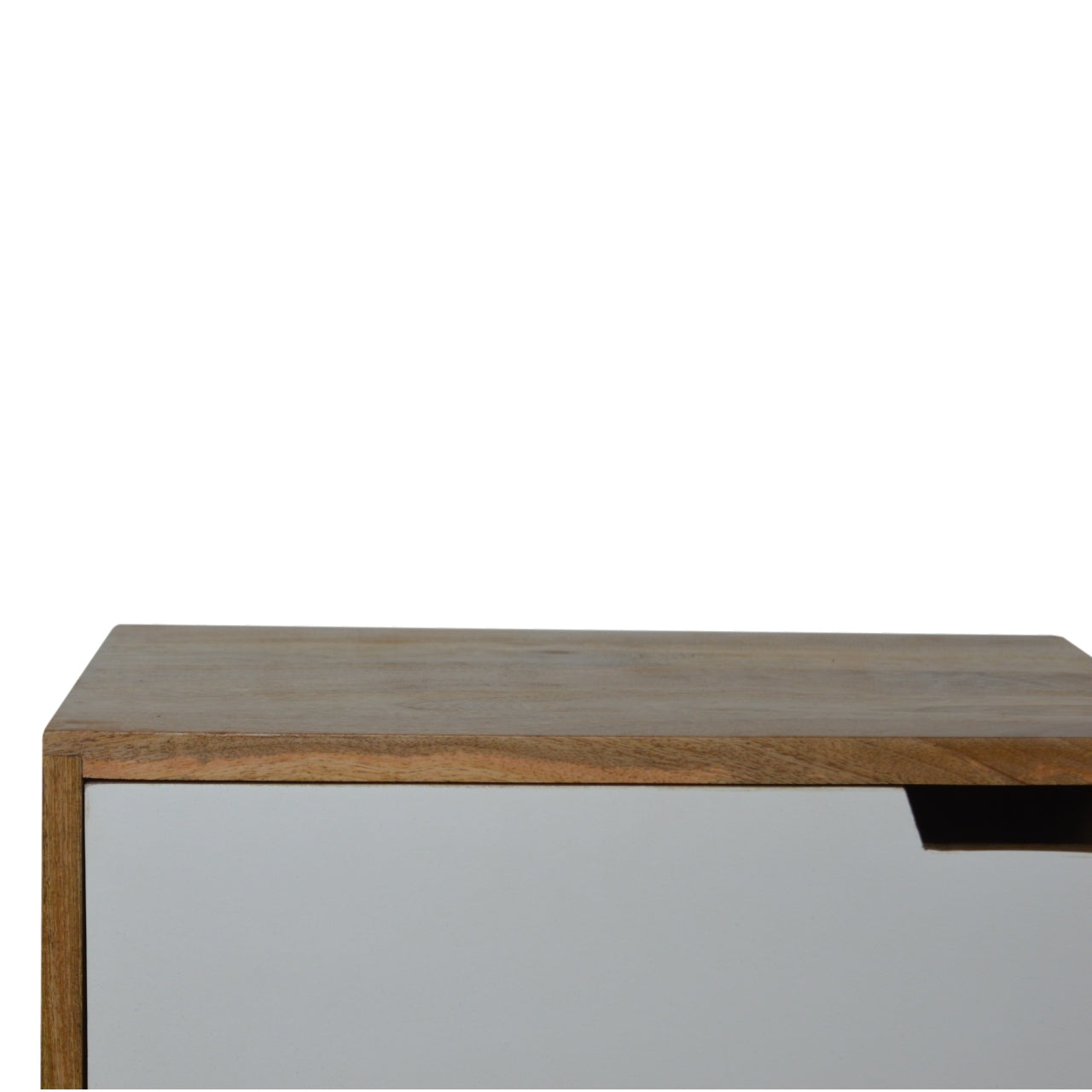 Grey Painted Cut-out Nightstand