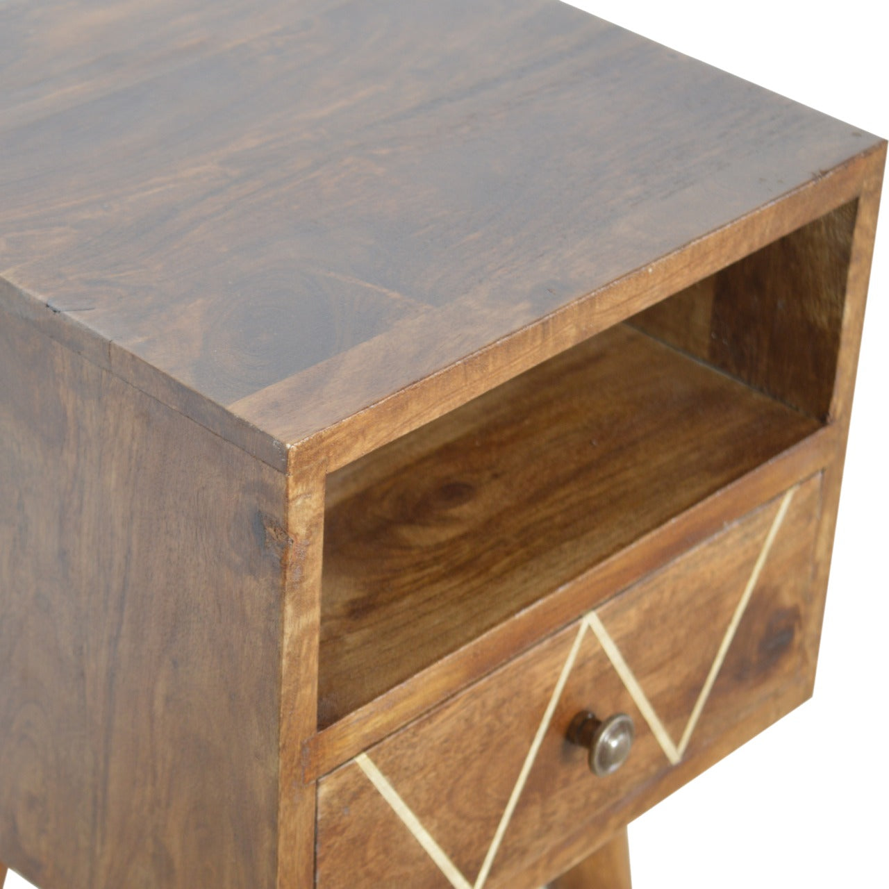 Mini Geo Brass Nightstand