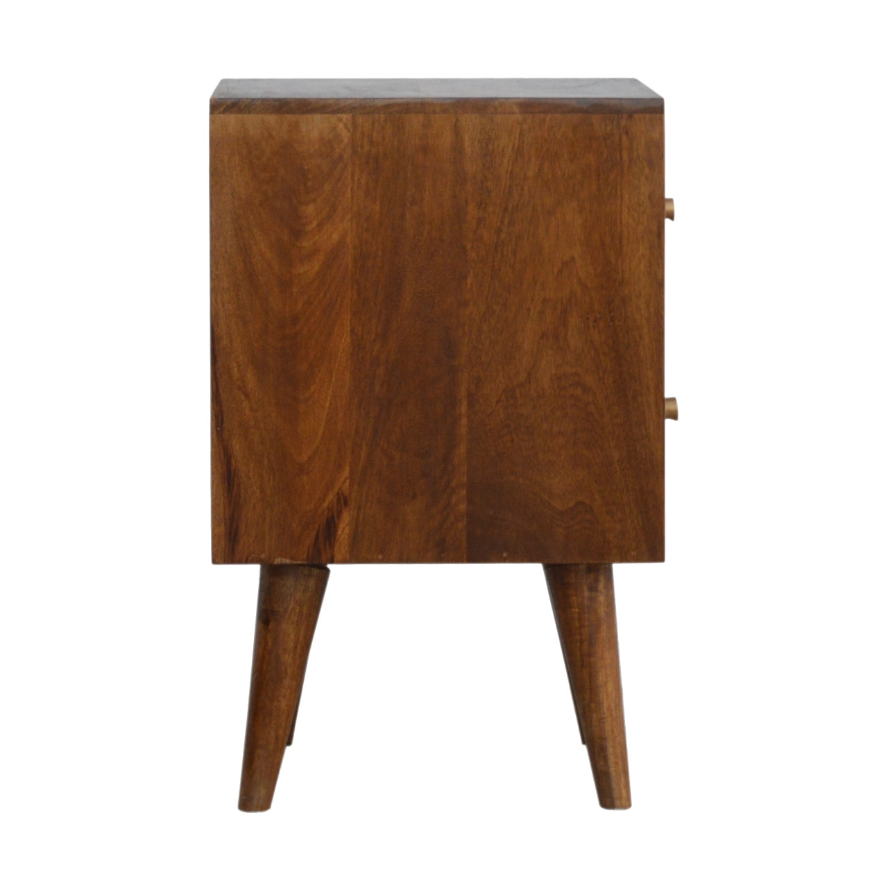 Diamond Carved Chestnut Nightstand