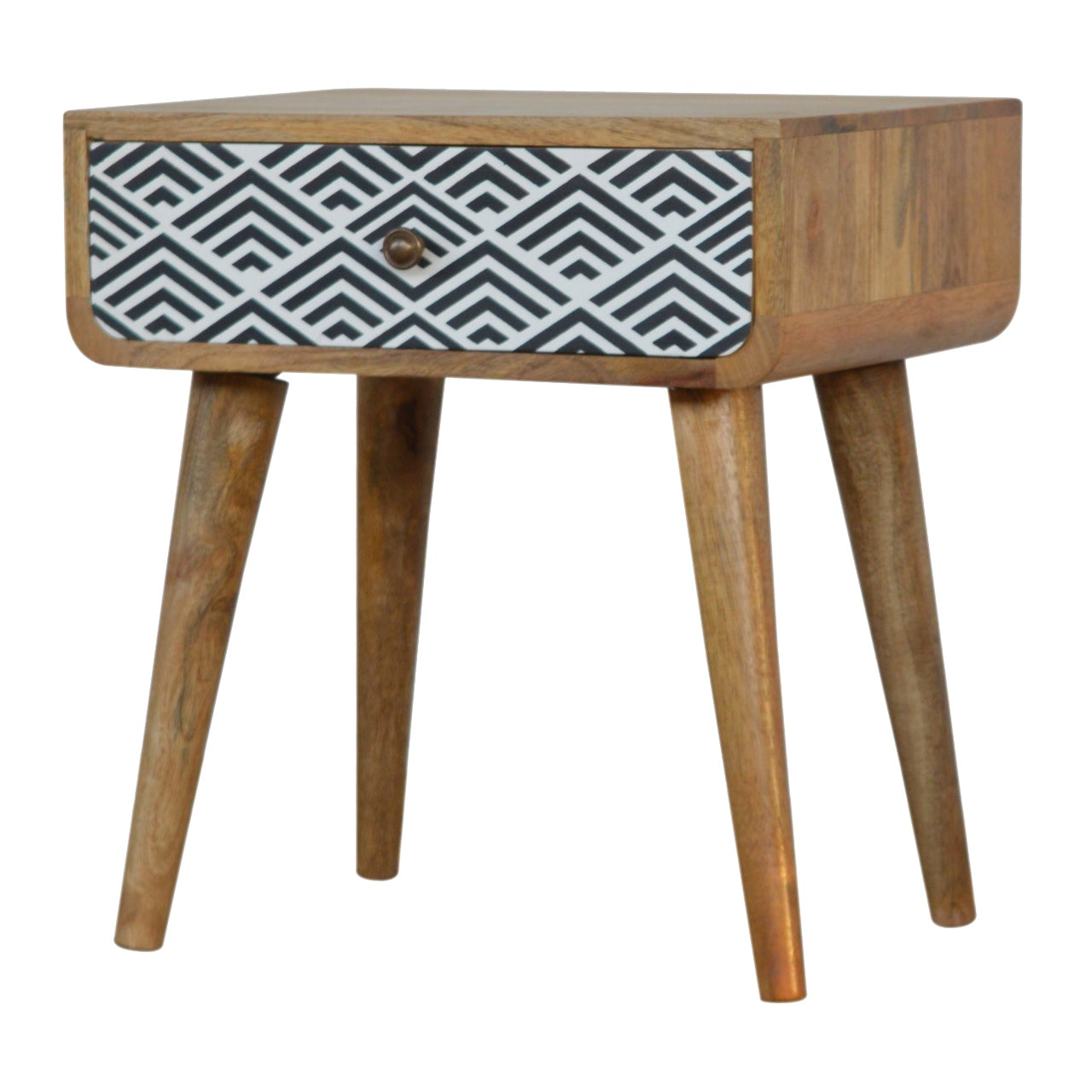 Monochrome Print Nightstand