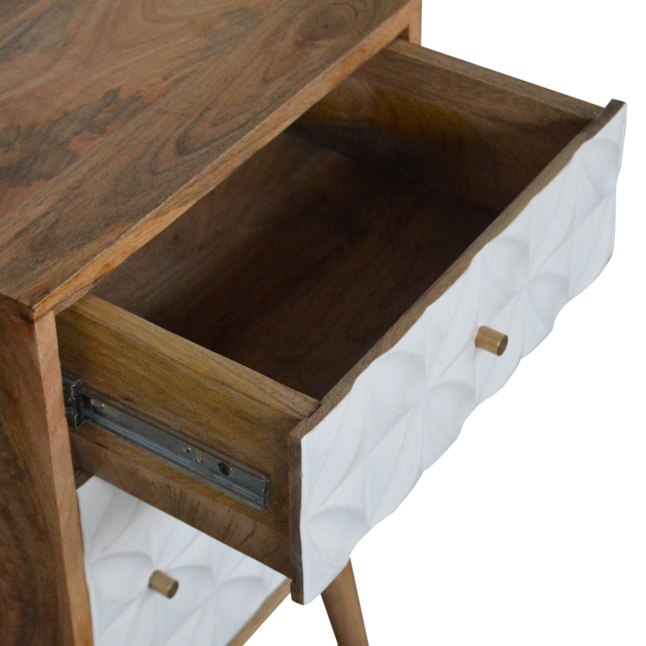 Daisy Carved 1 Door Nightstand