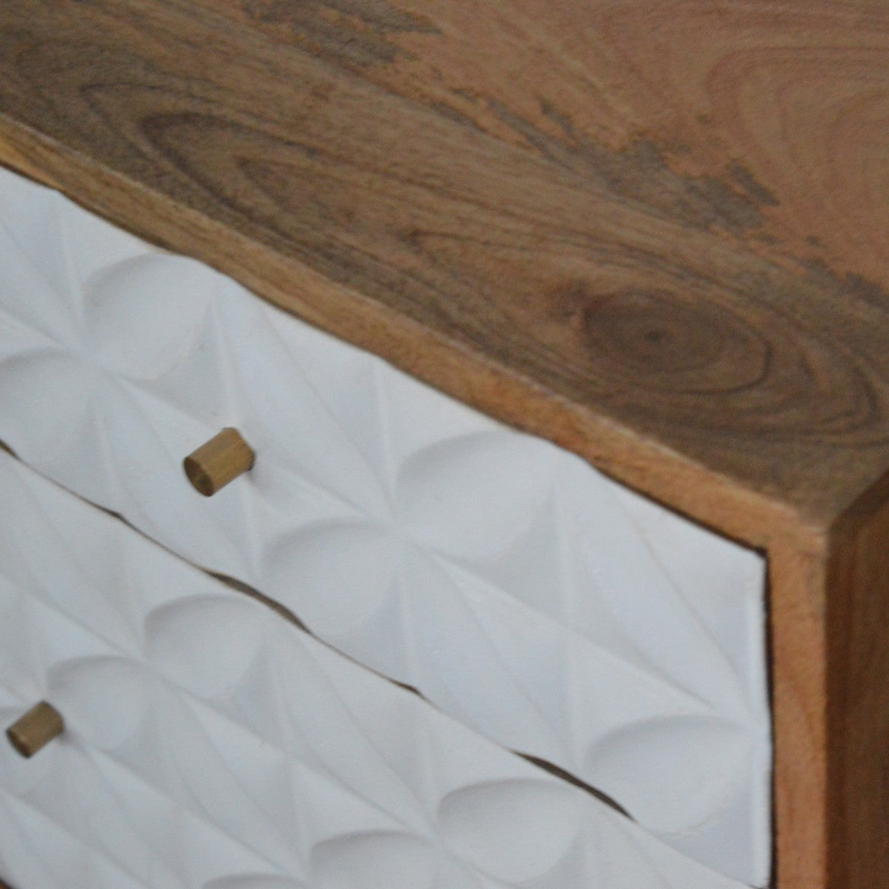 Daisy Carved 1 Door Nightstand